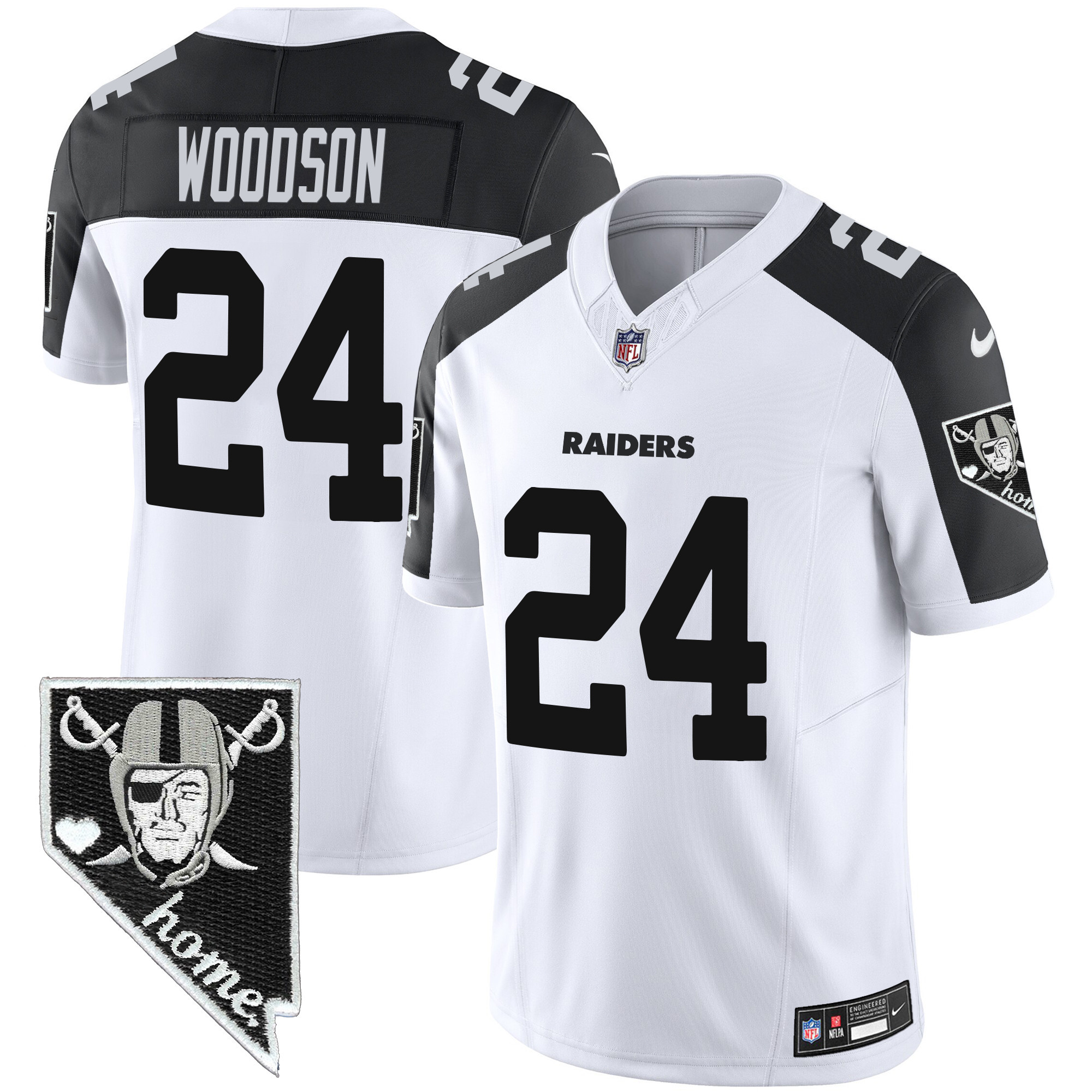 Charles Woodson Men's Las Vegas Raiders Nevada Home Patch Vapor Inverted Jersey - All Stitched 