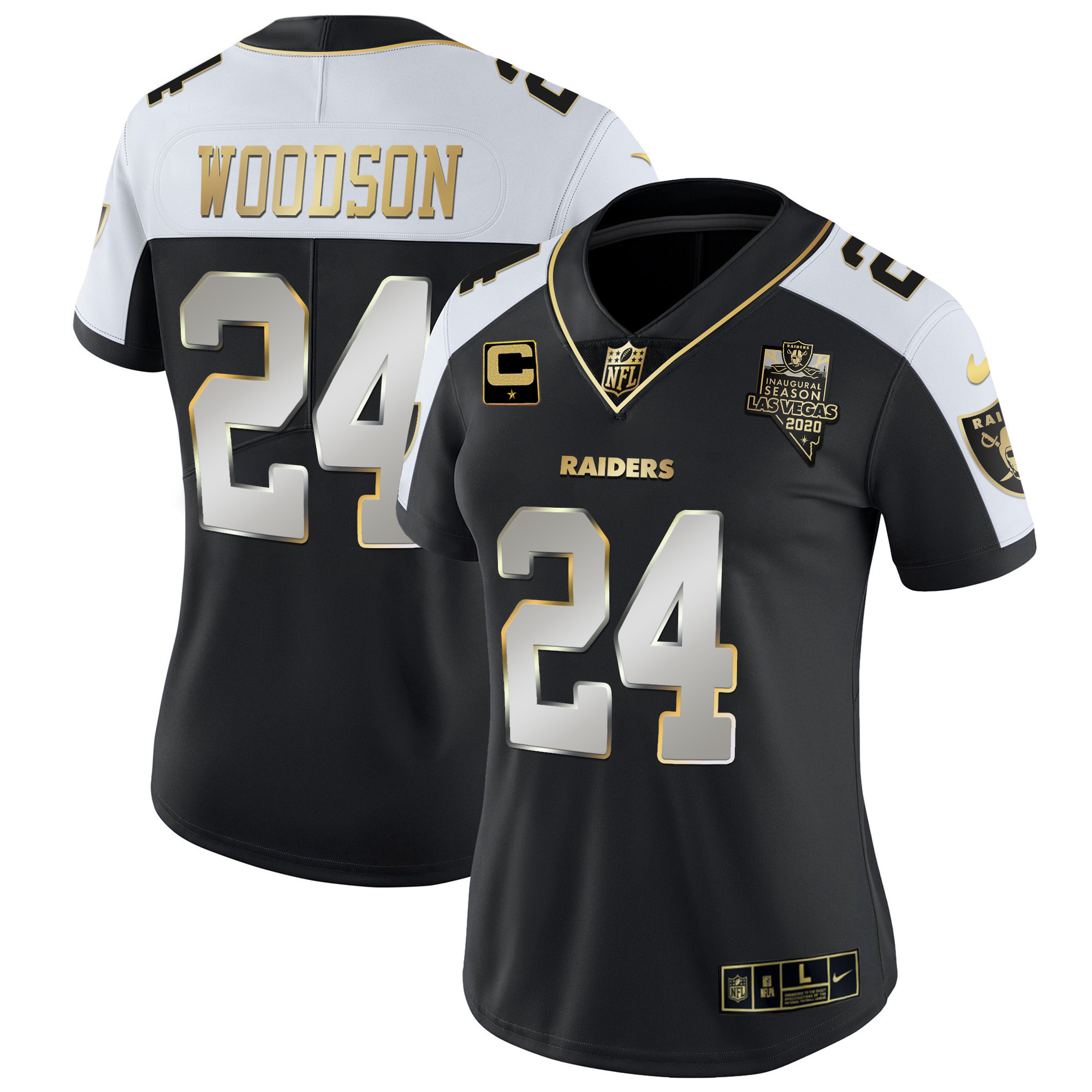 Charles Woodson Women's Las Vegas Raiders Vapor Gold Alternate Limited Jersey - All Stitched 