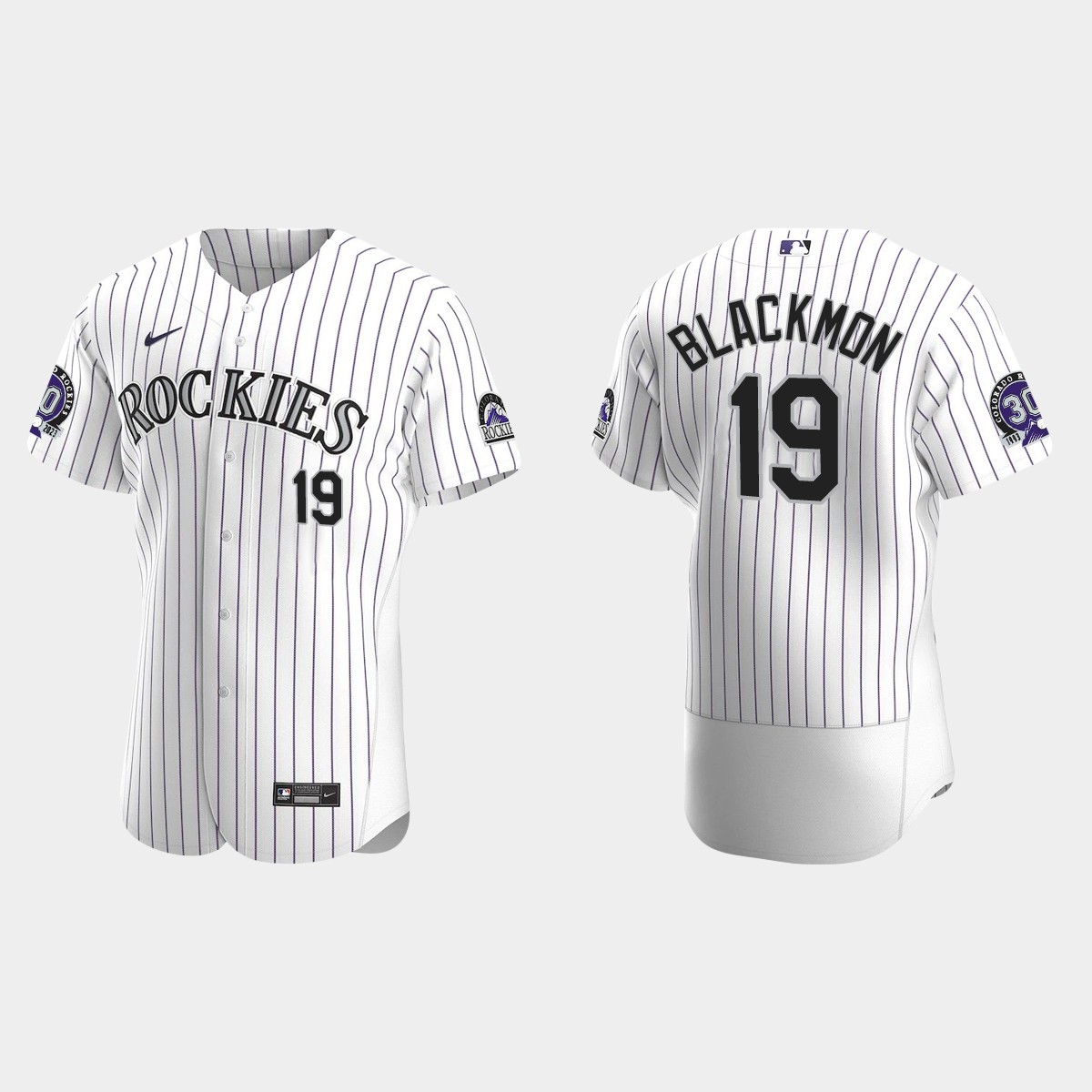 Charlie Blackmon Colorado Rockies 30th Anniversary Jersey - White Purple