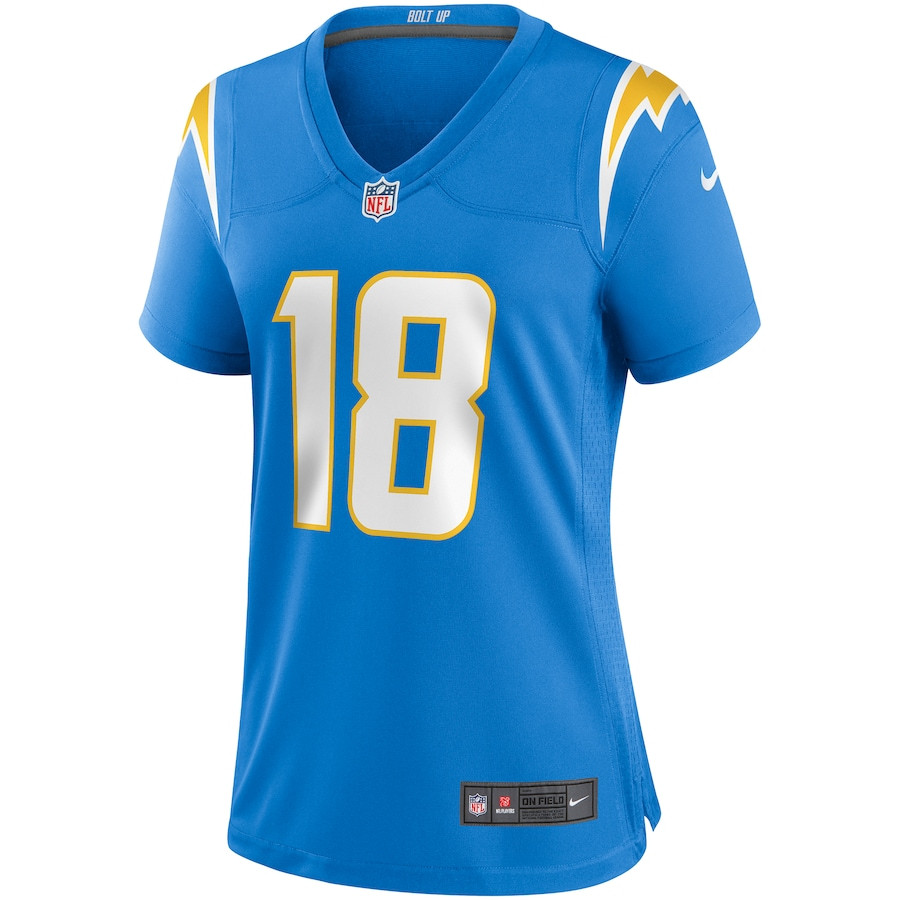 Charlie Joiner 18 Los Angeles Chargers Women’s Game Retired Player Stitched Jersey – Powder Blue