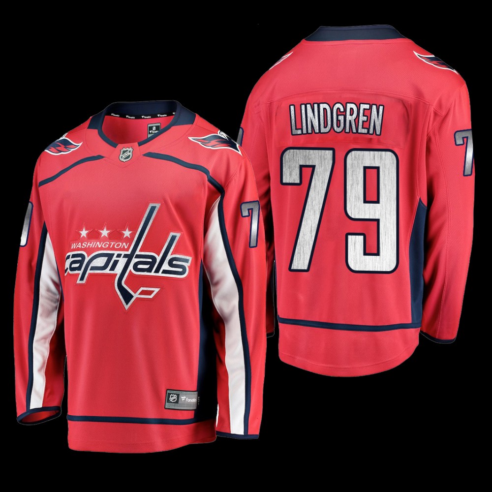 Charlie Lindgren #79 Washington Capitals Home 2022 Red Breakaway Player Jersey