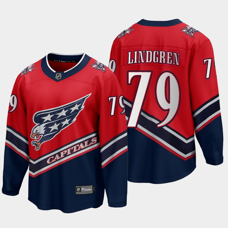 Charlie Lindgren 79 Washington Capitals 2022 Special Edition Reverse Retro Red Stitched Jersey
