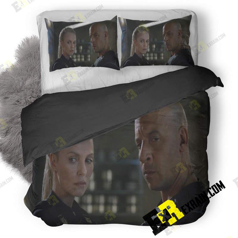 Charlize Theron Vin Diesel In The Fate Of The Furious New 3D Customized Duvet Cover Bedding Set