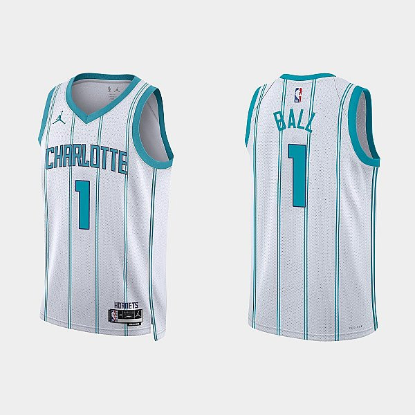 Charlotte Hornets 1 LaMelo Ball 2022-23 Association Edition White Men Stitched Jersey