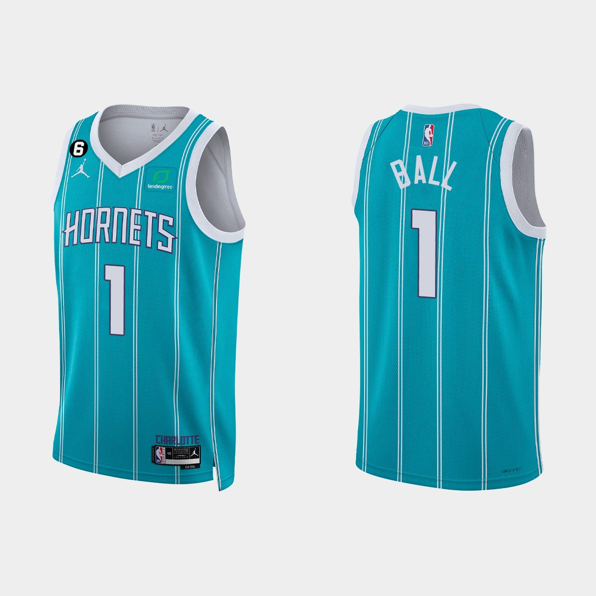 Charlotte Hornets 1 LaMelo Ball Icon Edition Teal Men Stitched Jersey 2022-23