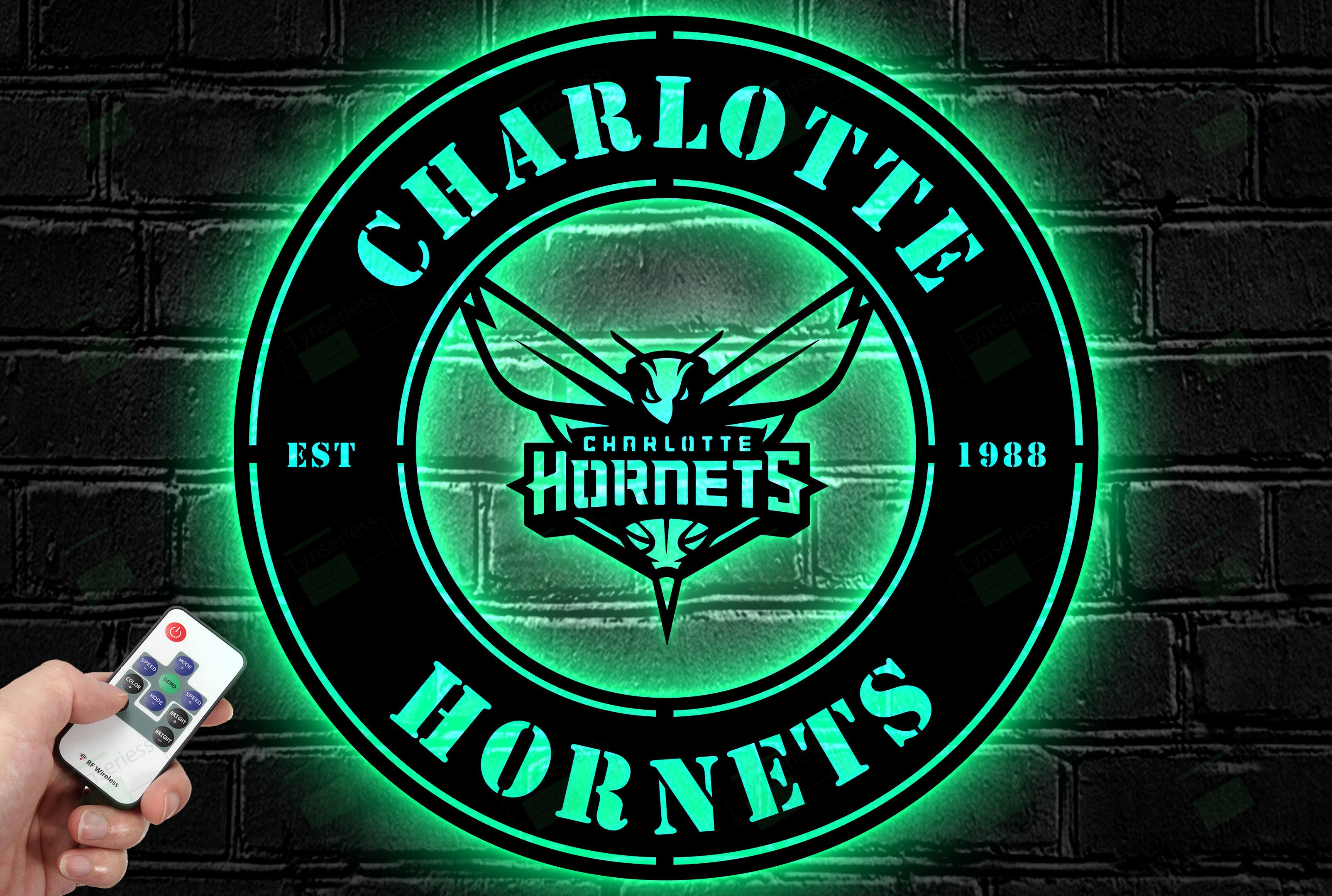 Charlotte Hornets Metal Sign – Led Light Sign NBA