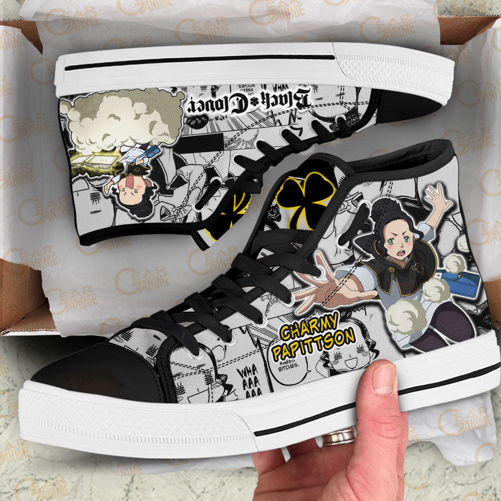 Charmy Papittson High Top Shoes Custom Black Clover Anime Sneakers