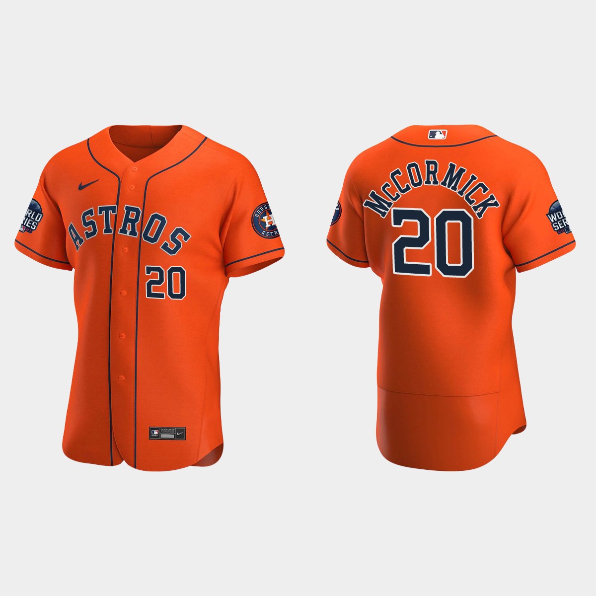 Chas McCormick Houston Astros 2021 World Series Jersey - Orange