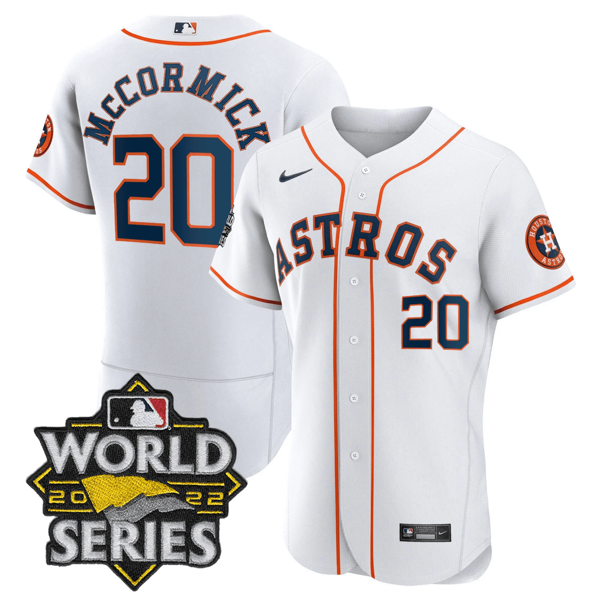 Chas McCormick Men's Houston Astros 2022 World Series Player Flex Home Jersey - All Stitched