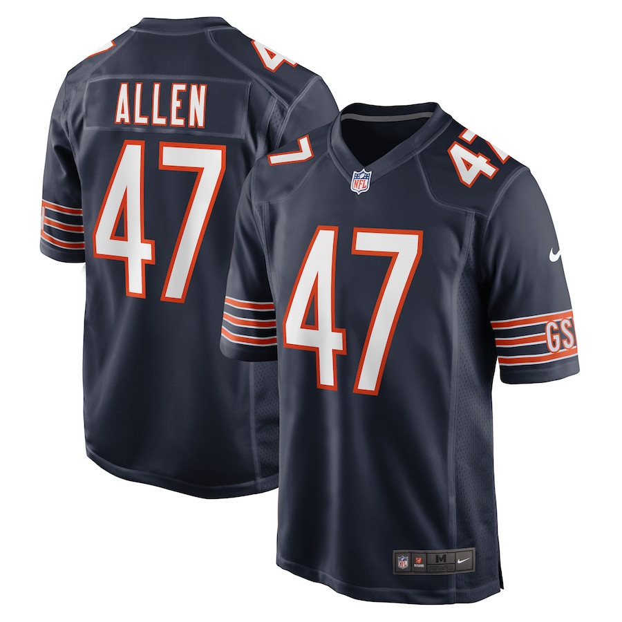 Chase Allen Chicago Bears Stitched Jersey – Navy