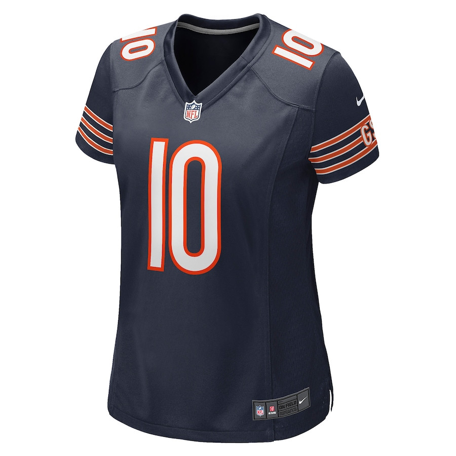 Chase Claypool 10 Chicago Bears Women’s Game Player Stitched Jersey – Navy