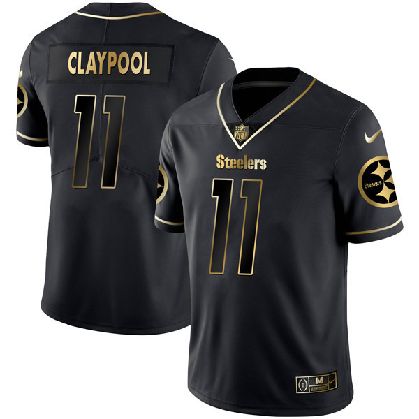 Chase Claypool Pittsburgh Steelers Black Gold Jersey - All Stitched