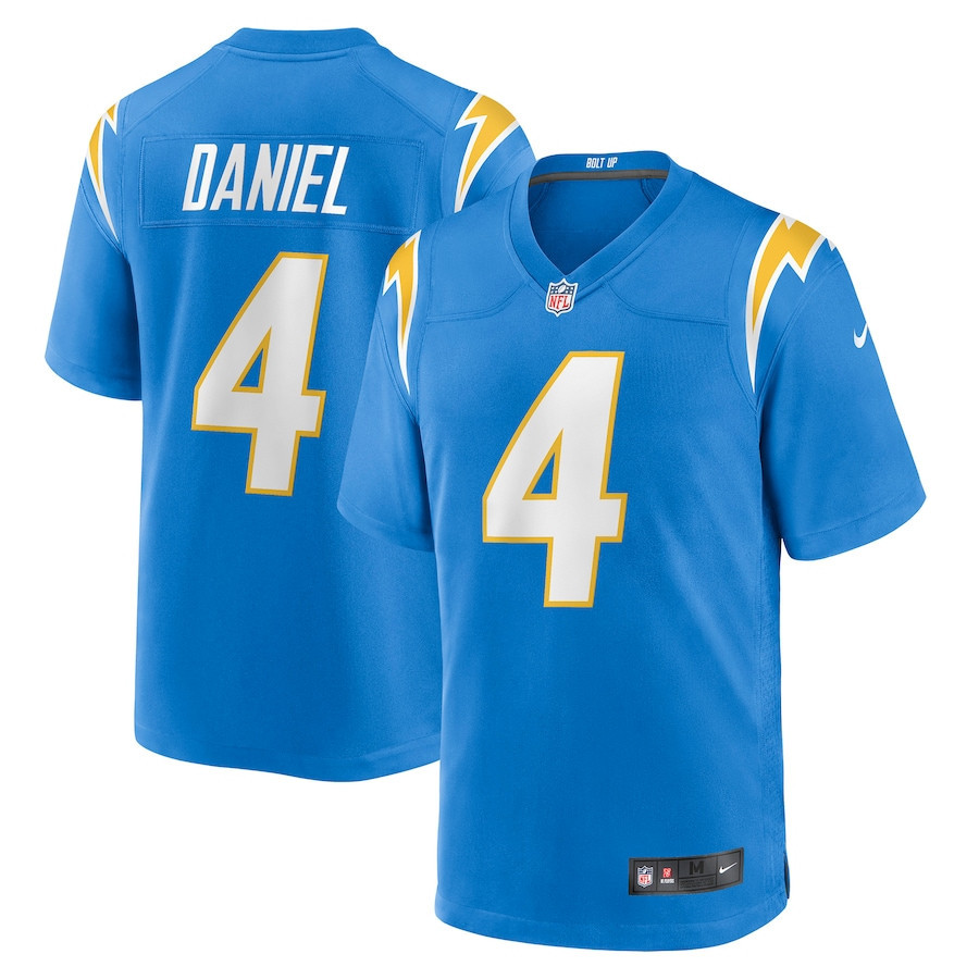 Chase Daniel 4 Los Angeles Chargers Game Stitched Jersey – Powder Blue