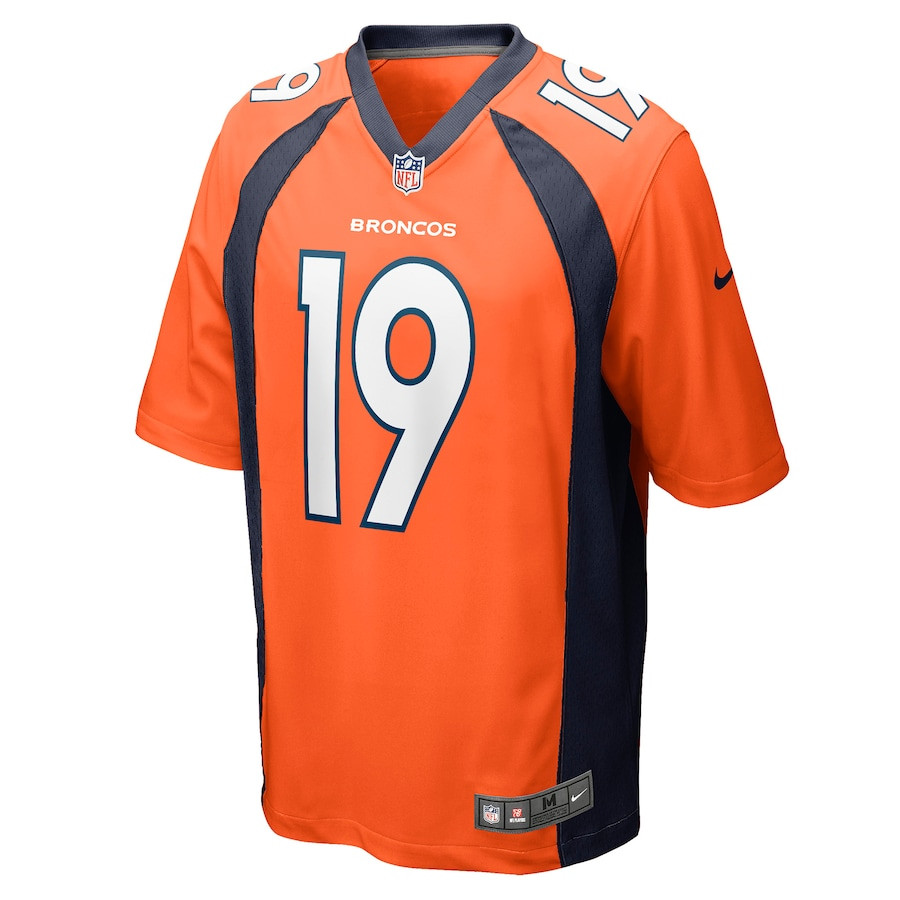Chase Edmonds 19 Denver Broncos Game Player Stitched Jersey – Orange