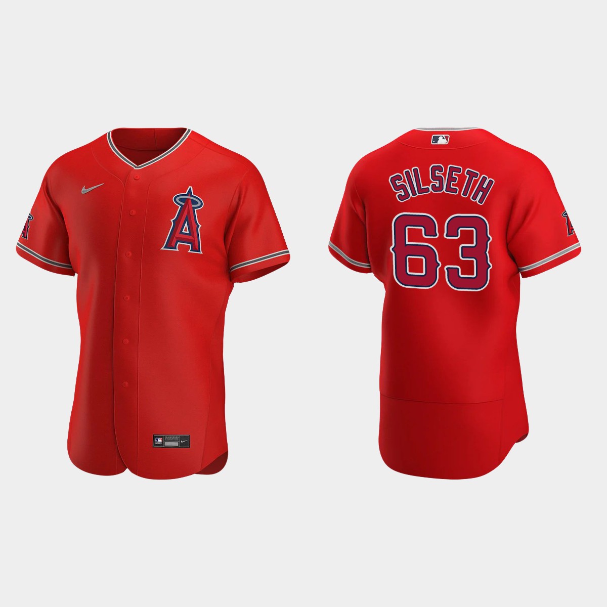 Chase Silseth Los Angeles Angels Alternate Jersey - Red