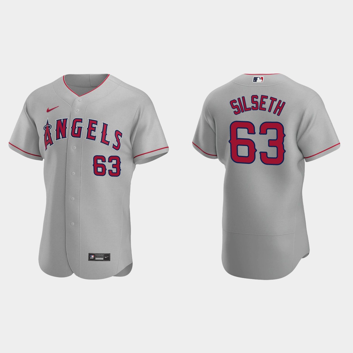 Chase Silseth Los Angeles Angels Road Jersey - Gray