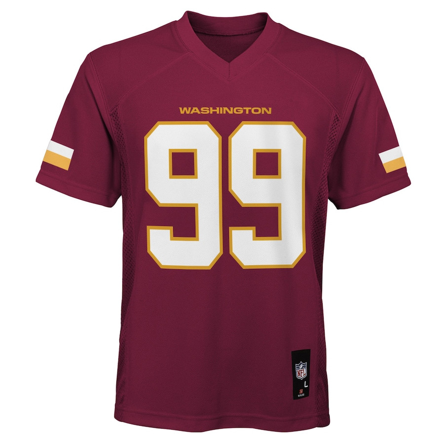 Chase Young 99 Washington Commanders Preschool Player Stitched Jersey – Burgundy