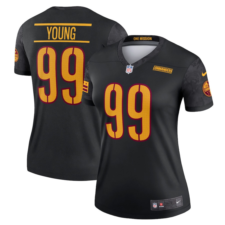 Chase Young 99 Washington Commanders Women’s Alternate Legend Stitched Jersey – Black