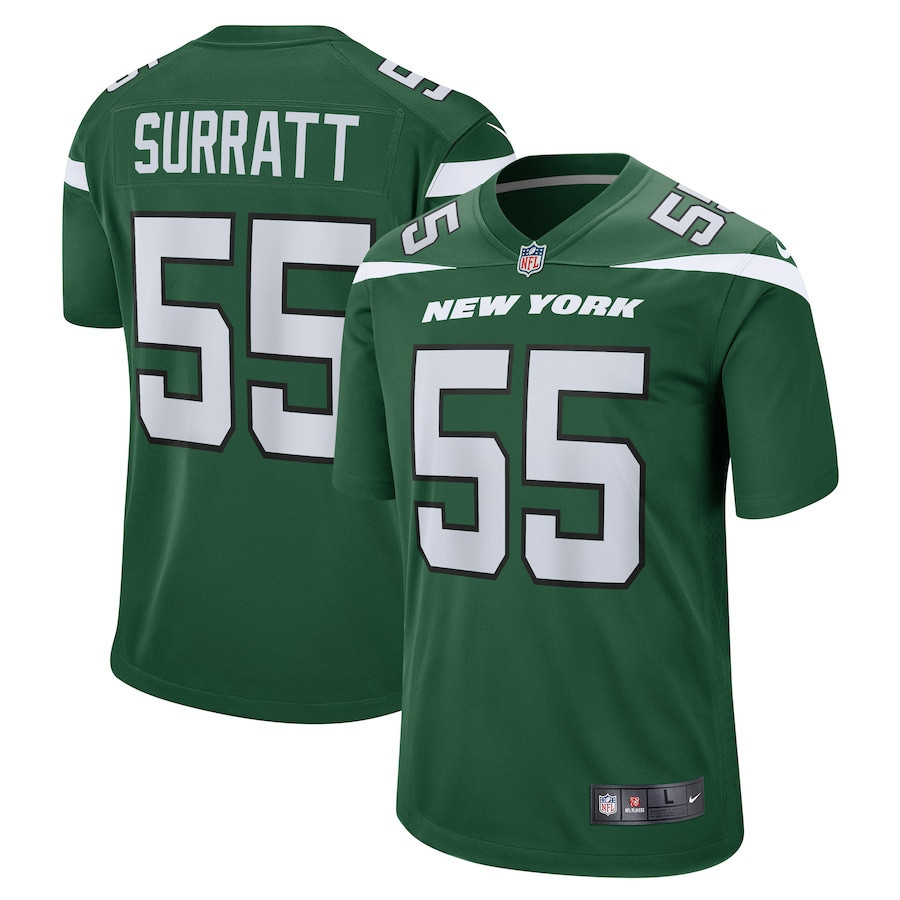 Chazz Surratt New York Jets Stitched Jersey – Gotham Green