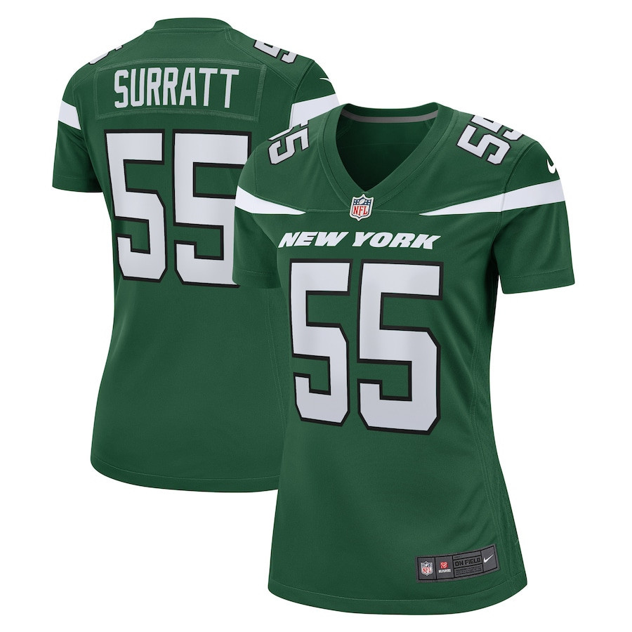 Chazz Surratt New York Jets Women’s Stitched Jersey – Gotham Green