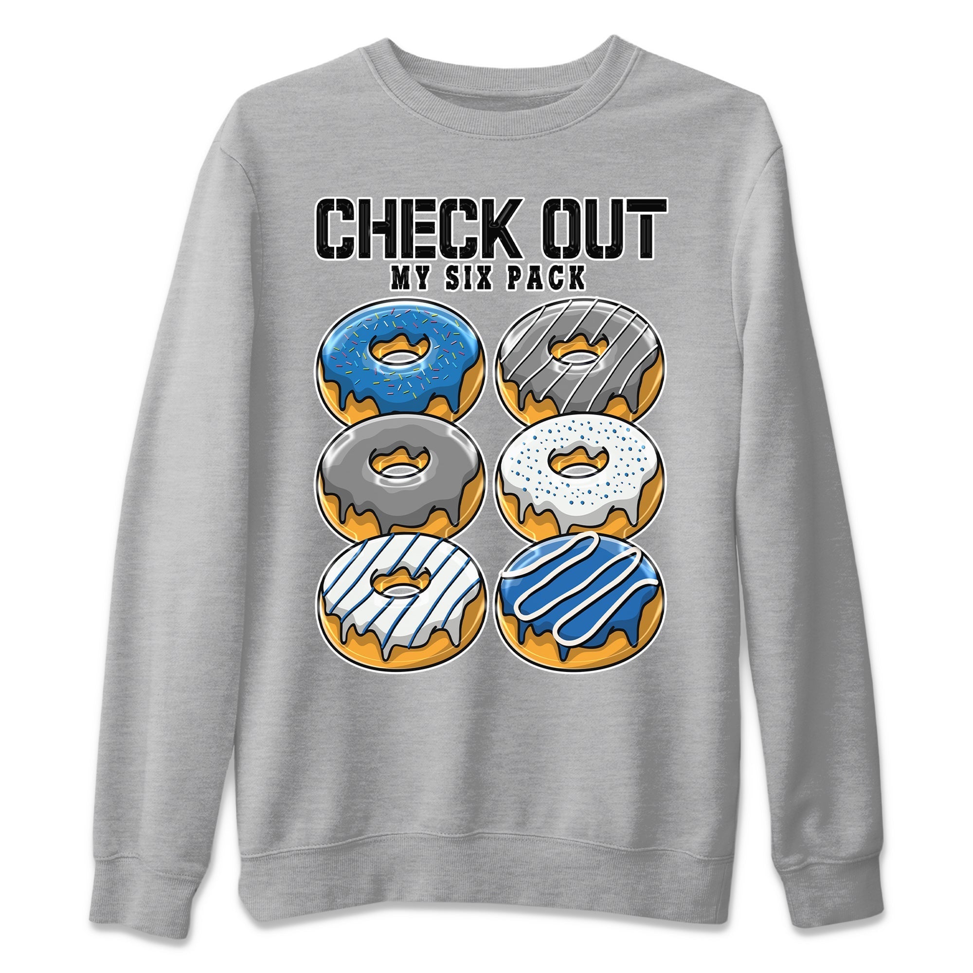Check Out My Six Pack Unisex Sweater – Air Jordan 1 True Blue, Sneakers Matching Sweater