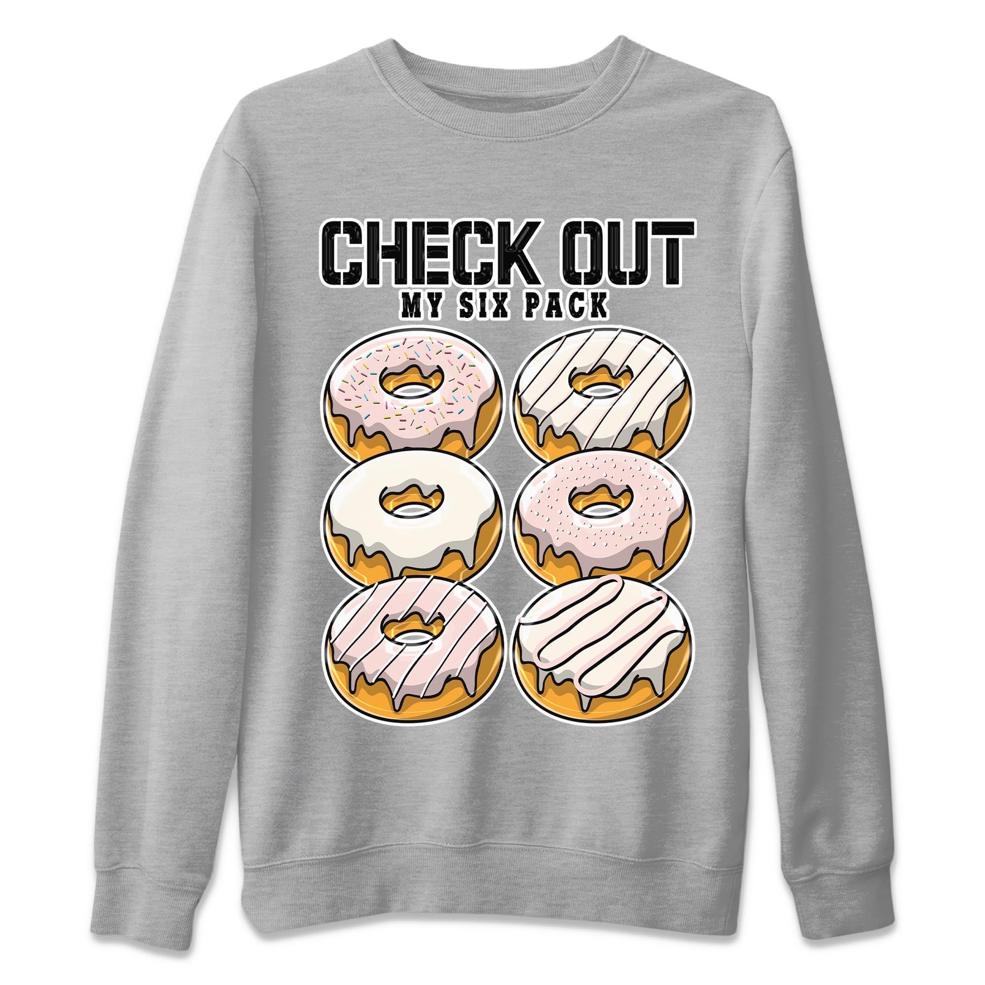 Check Out My Six Pack Unisex Sweater – Air Jordan 1 Washed Pink, Sneakers Matching Sweater