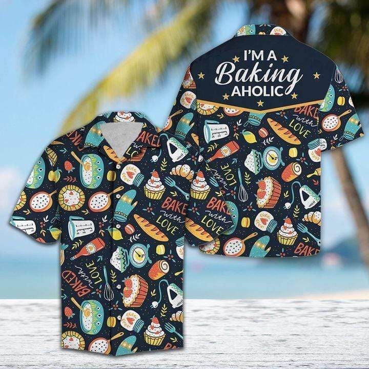 Check Out This Awesome Im A Baking Aholic Unisex Hawaiian Aloha Shirts Dh