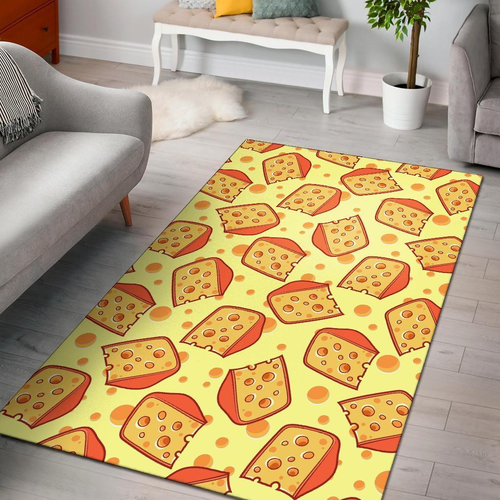 Cheese Print Pattern Area Limited Edition Rectangle Rug