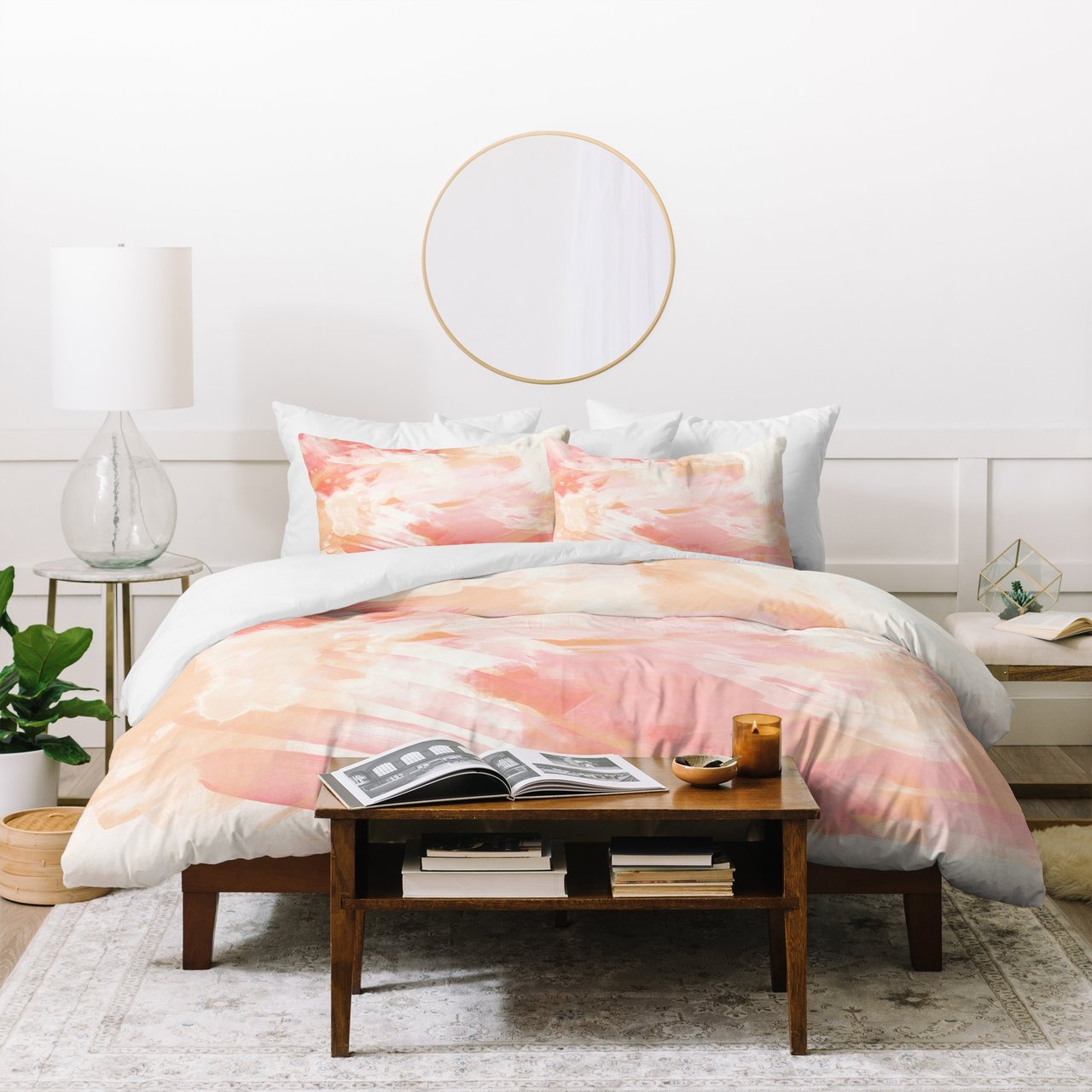 Chelsea Victoria Flamingo Watercolor Duvet Cover Bedding Set