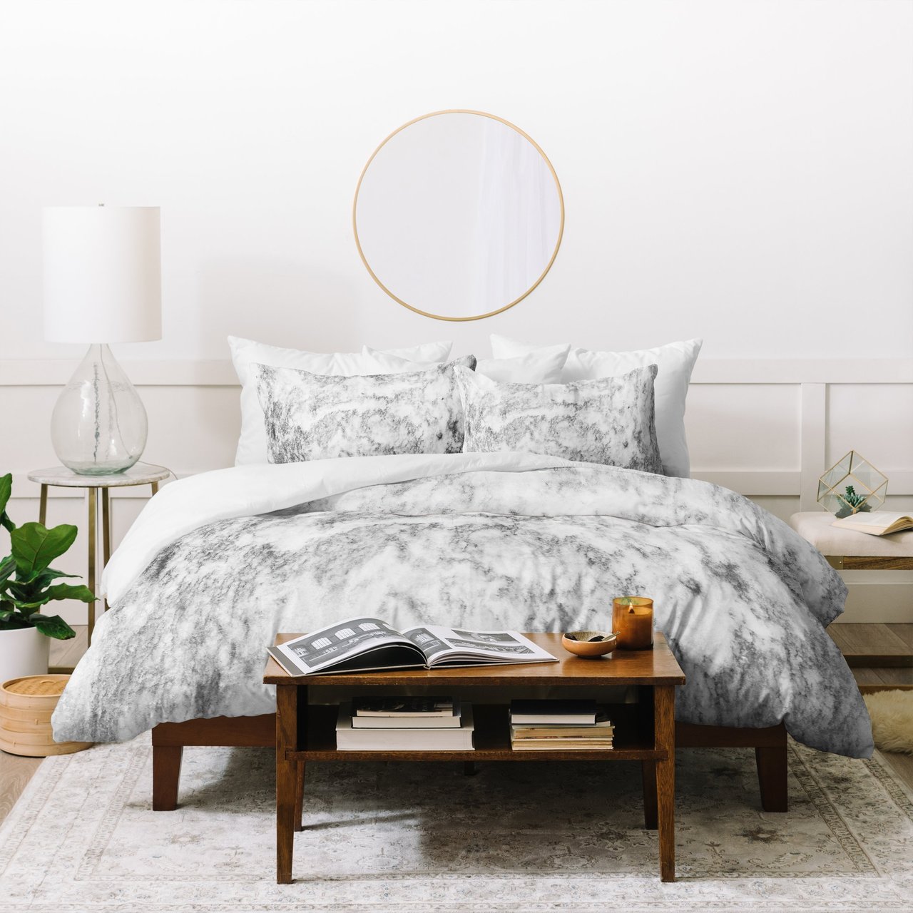 Chelsea Victoria Marble Swirled Duvet Cover Bedding Set
