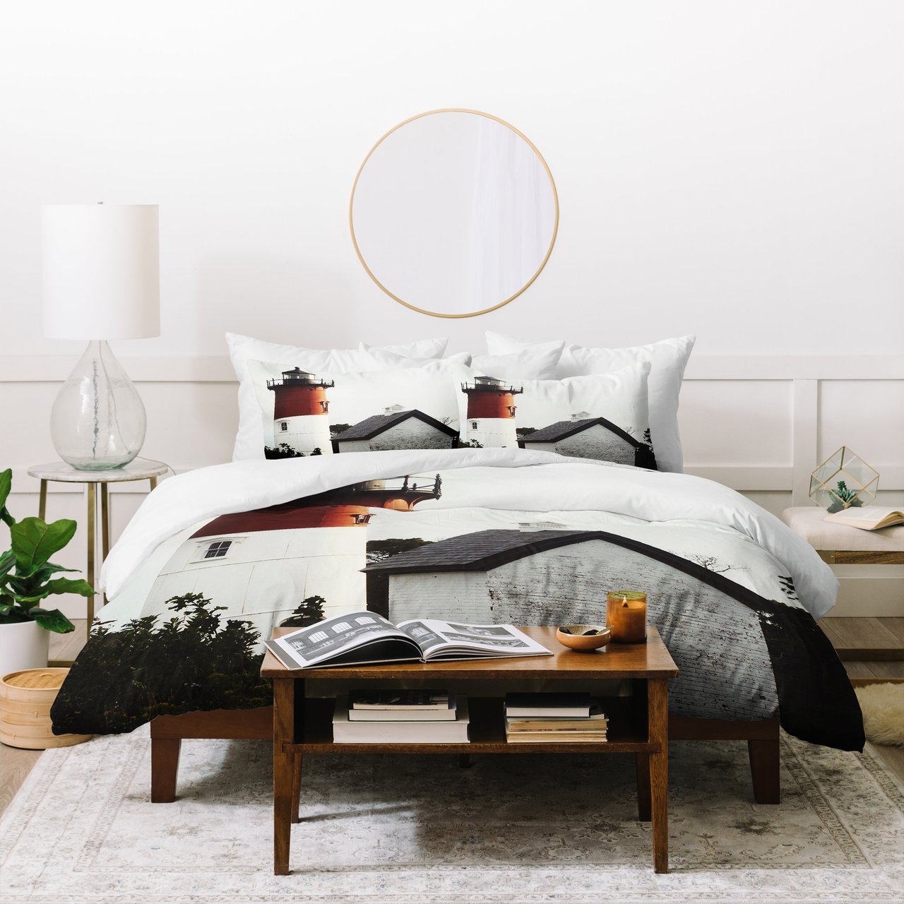 Chelsea Victoria Nau Beach Lighthouse No Duvet Cover Bedding Set