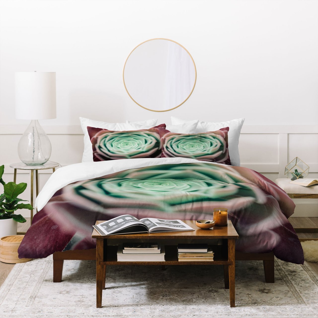 Chelsea Victoria Ombre Succulent Duvet Cover Bedding Set