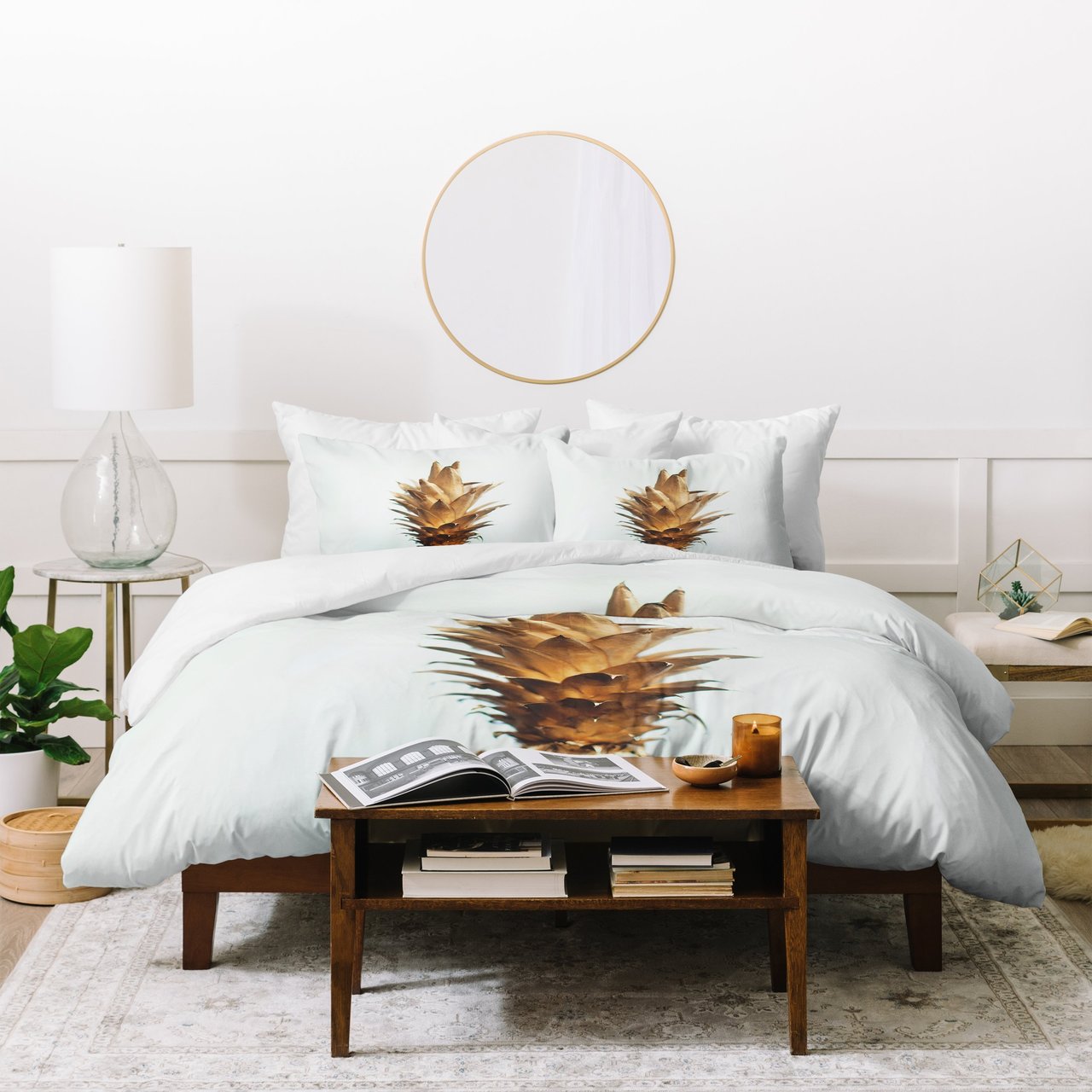 Chelsea Victoria The Gold Pineapple Duvet Cover Bedding Set