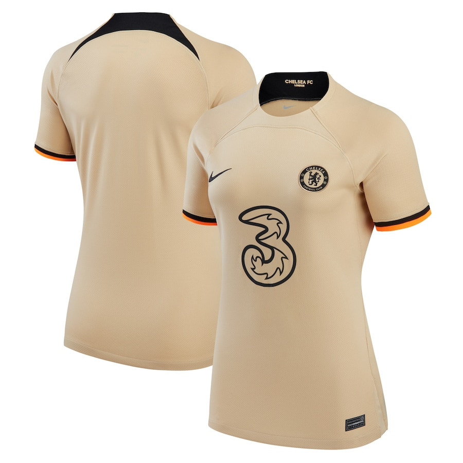 Chelsea Women’s 2022/23 Third Soccer Jersey – Gold