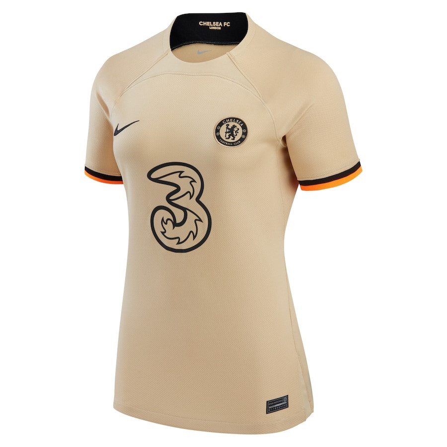 Chelsea Women’s 2022/23 Third Soccer Jersey – Gold