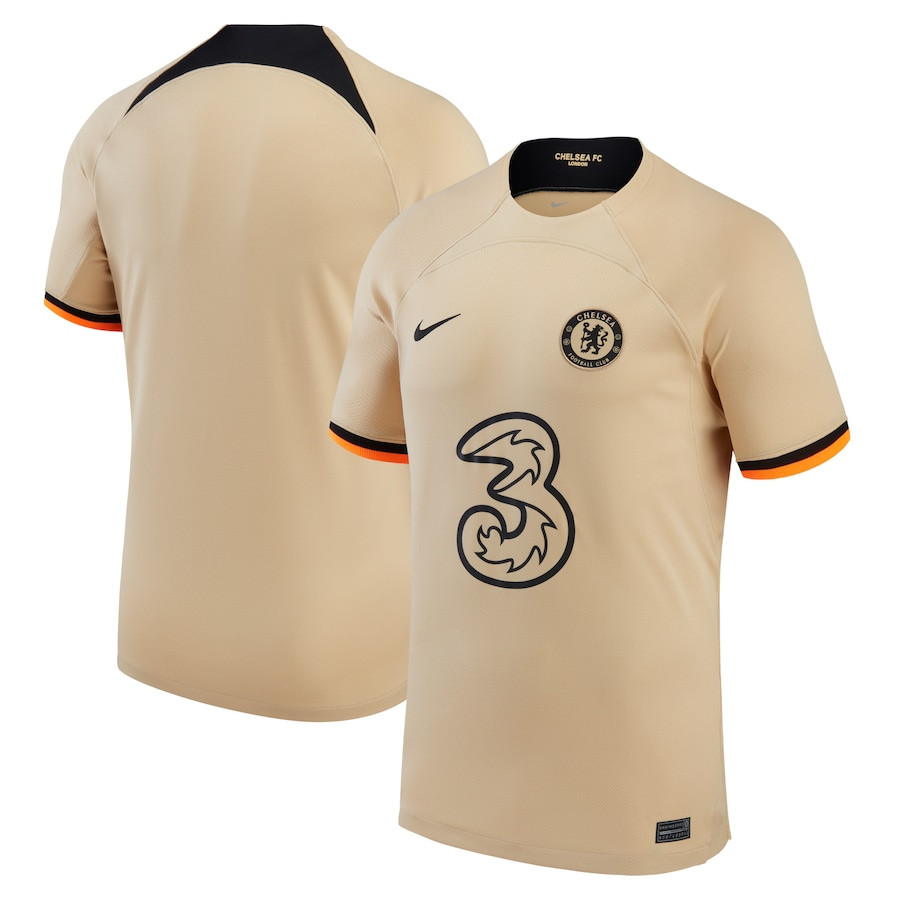 Chelsea  2022/23 Third Player Soccer Jersey – Gold
