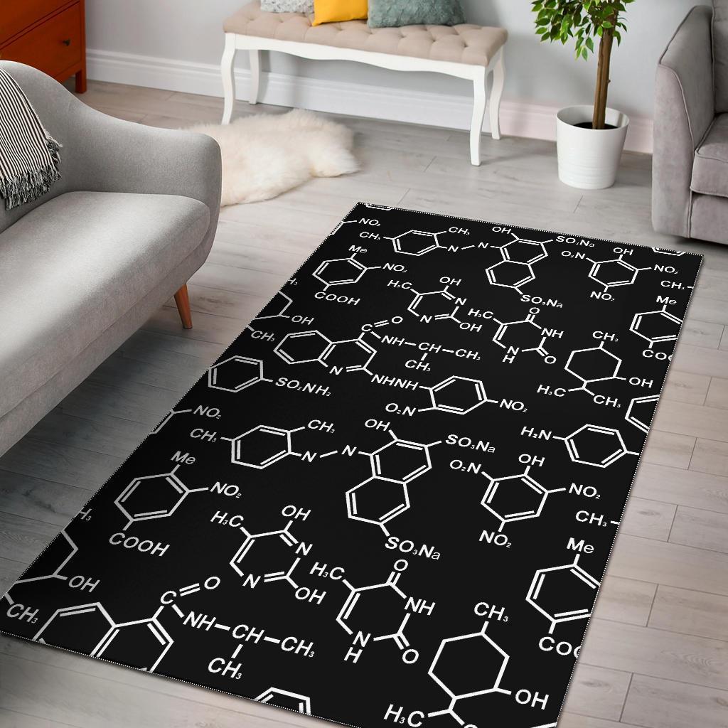 Chemistry Science Pattern Print Area Limited Edition Rectangle Rug