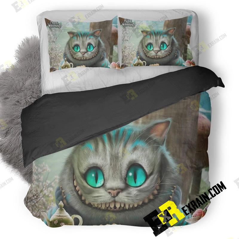 Cheshire Cat Alice In Wonderland Pic 3D Customized Duvet Cover Bedding Set