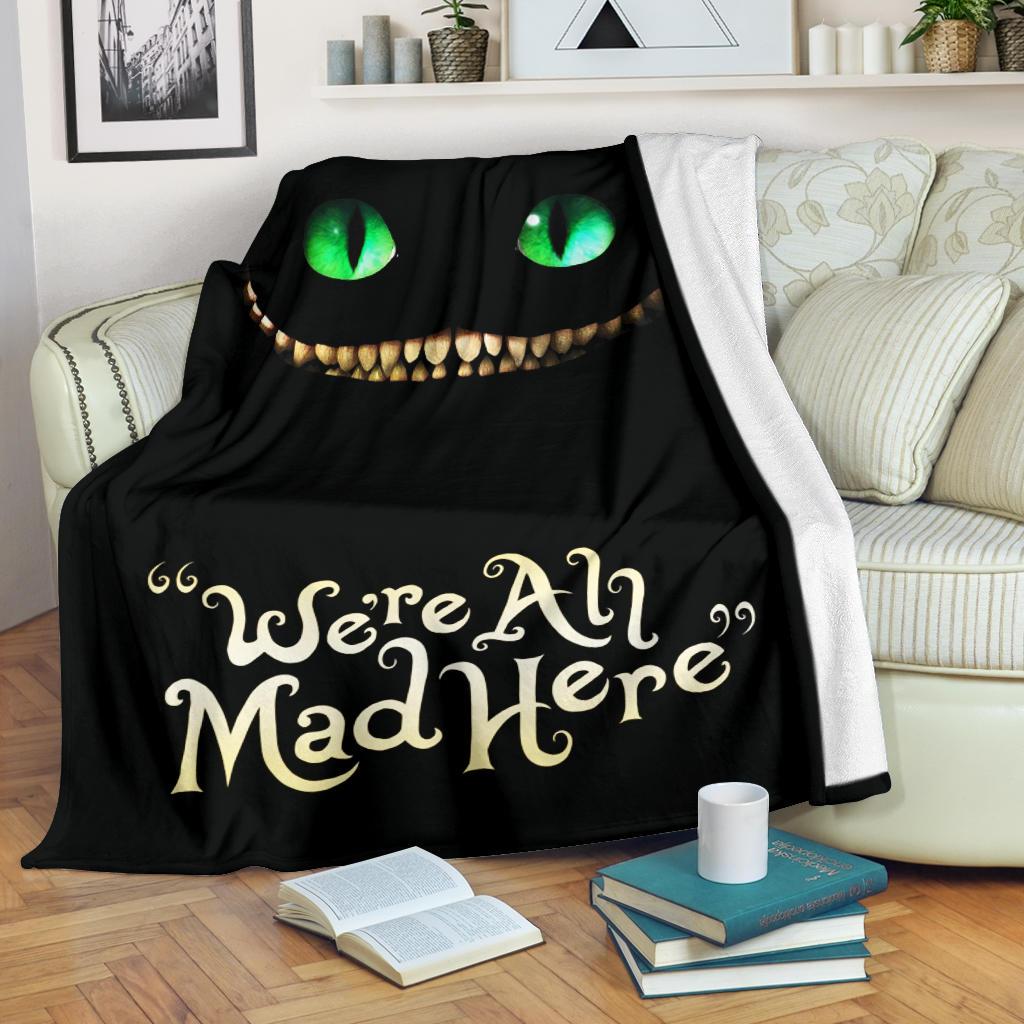 Cheshire Cat Alice In Wonderland Sherpa Blanket Cozy Blanket Fleece Blanket