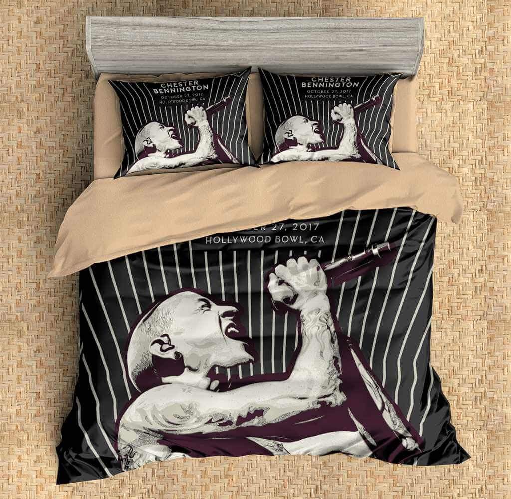 Chester Bennington Linkin Park 3D Customized Duvet Cover Bedding Set
