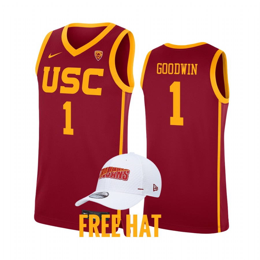 Chevez Goodwin USC Trojans Cardinal Jersey 2021-22 College Away