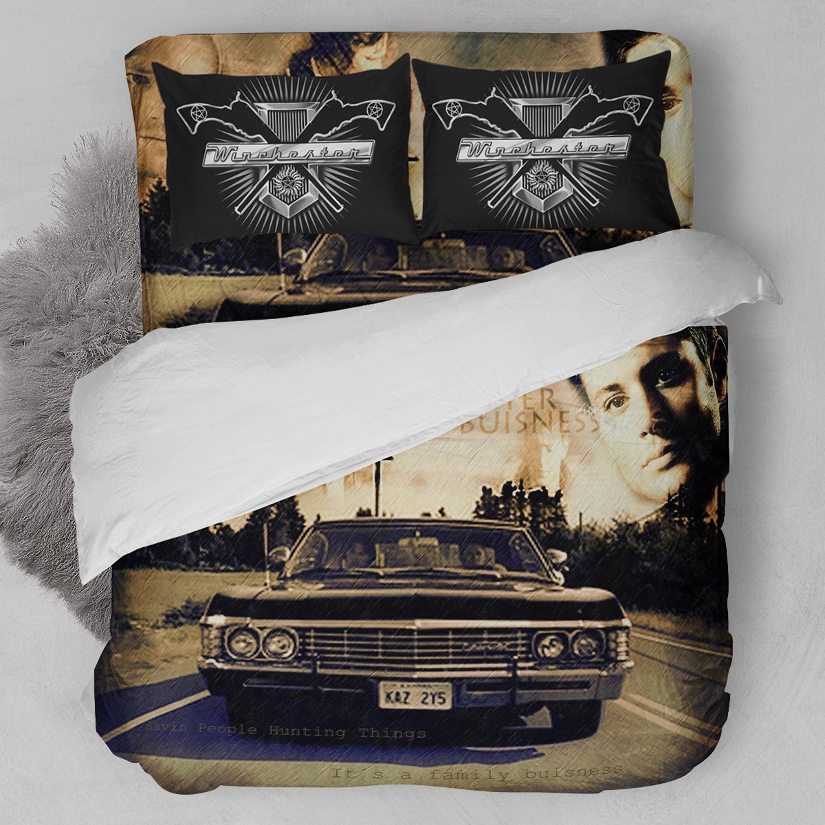 Chevy Impala-Winchester Duvet Cover Bedding Set