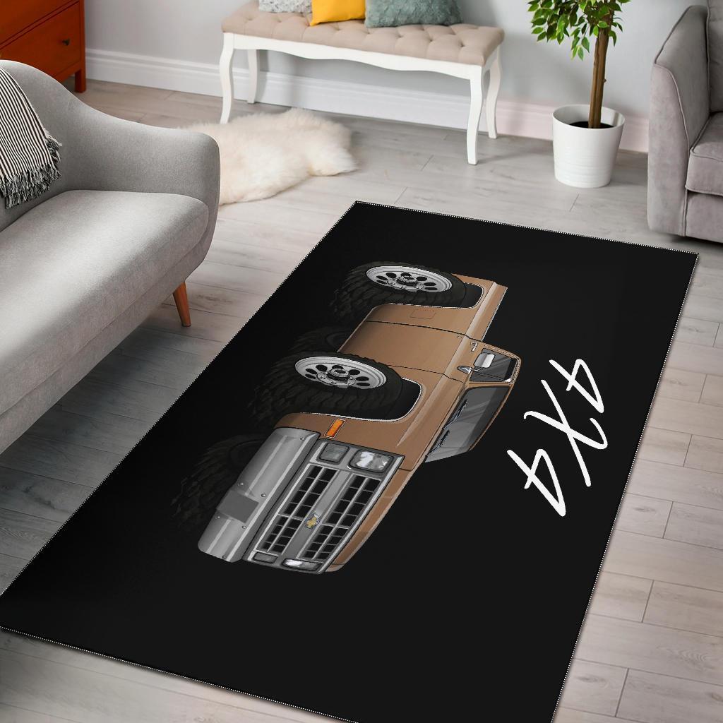 Chevy Truck Car Art Area Rectangle Rug
