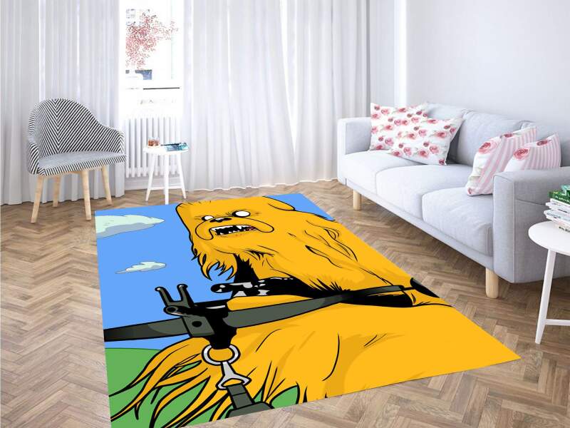 Chewbacca Adventure Time Star Wars Carpet Rectangle Rug