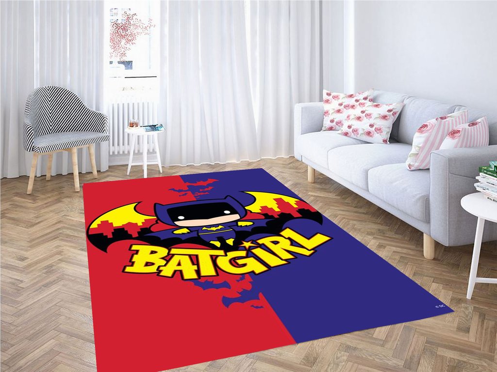 Chibi Batgirl Living Room Modern Carpet Rectangle Rug