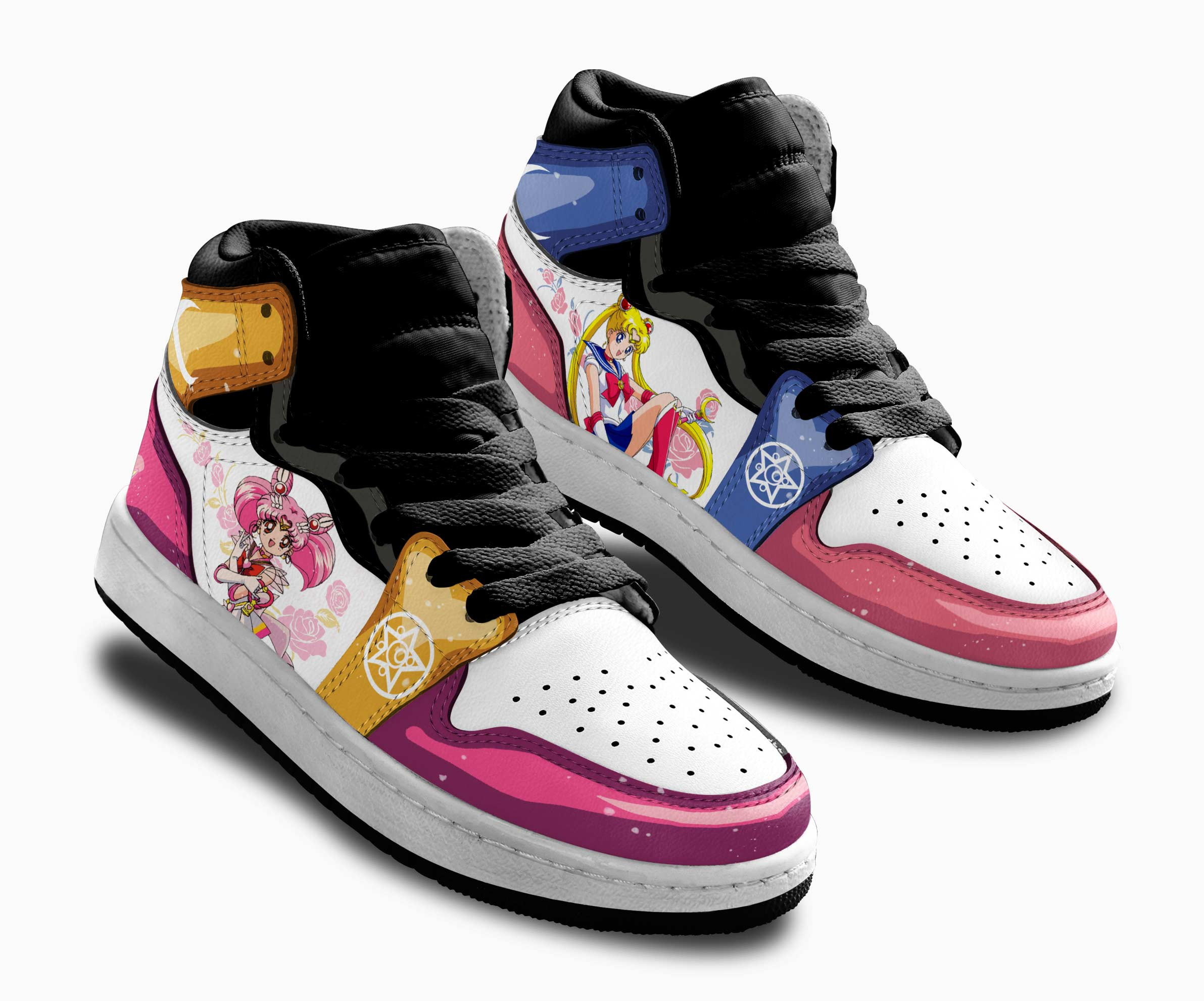 Chibiusa and Usagi Tsukino Moon Kids Sneakers Custom Sailor Shoes For Kids