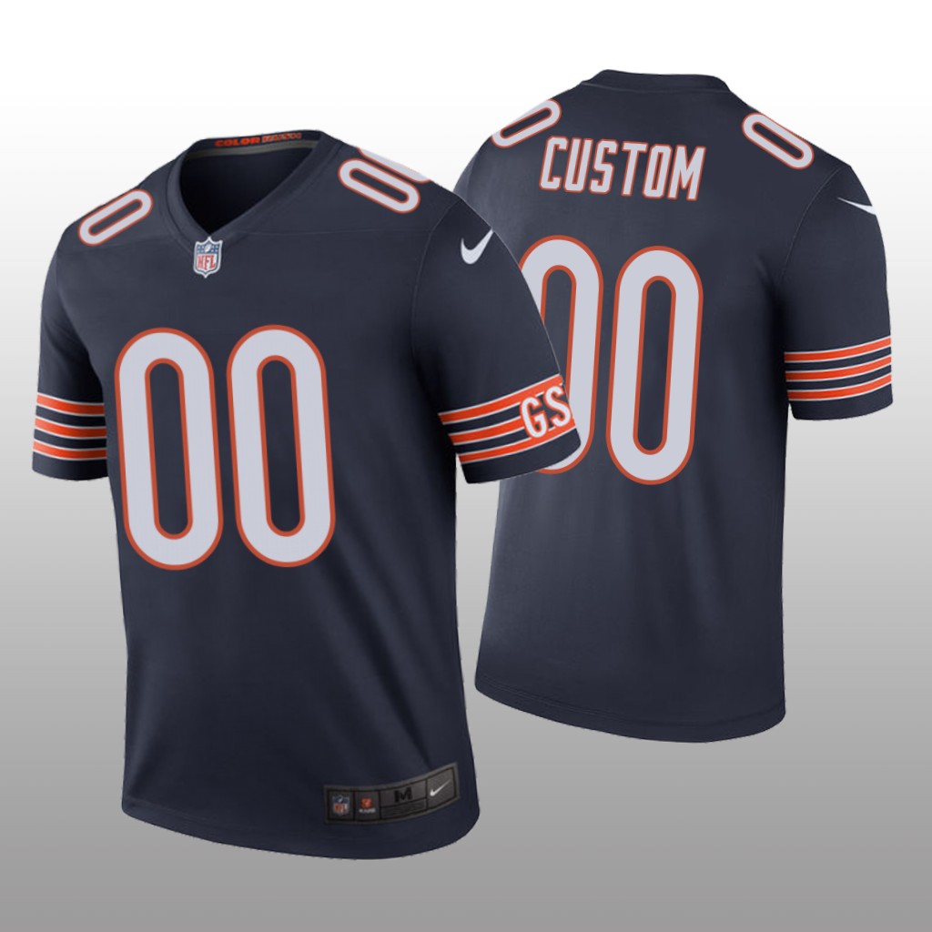 Chicago Bears #00 Custom Navy legend color rush Jersey – Men’s