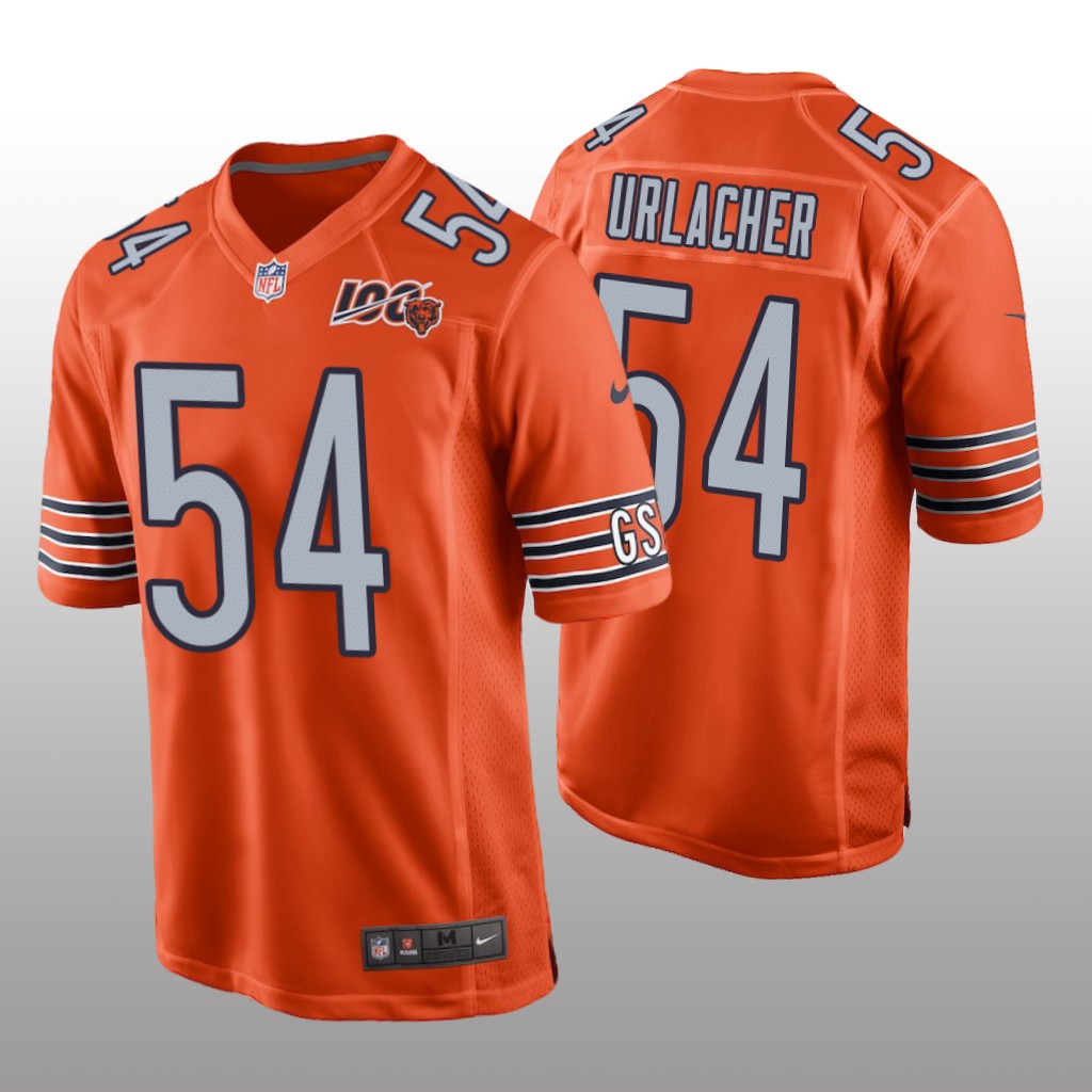 Chicago Bears Brian Urlacher Orange Game Jersey 100th Season - Men's
