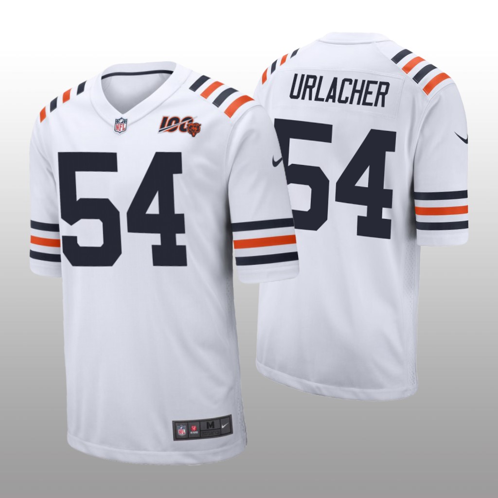 Chicago Bears Brian Urlacher White Classic Jersey 100th Season - Men's