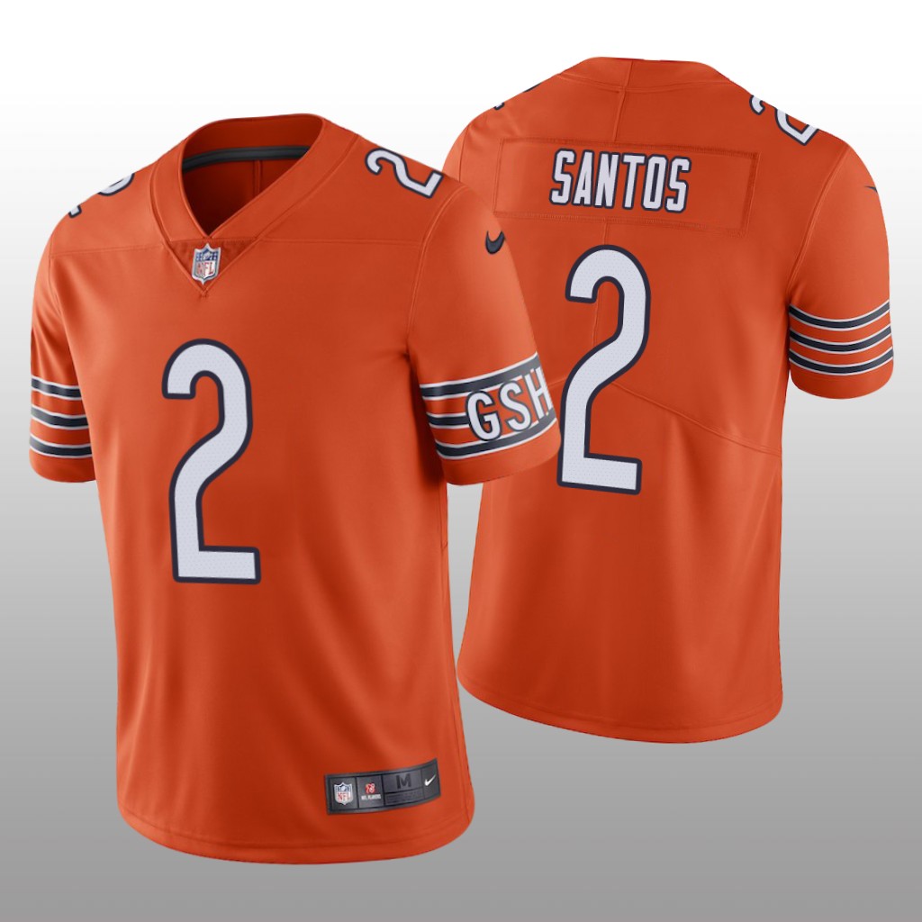 Chicago Bears Cairo Santos Orange Jersey Vapor Limited - Men's